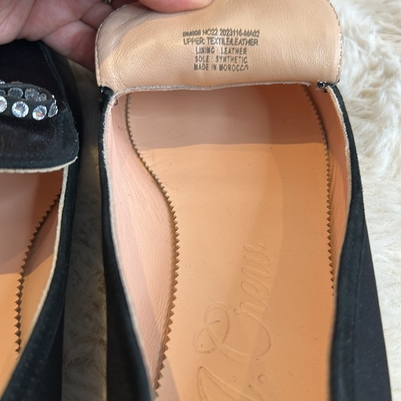 J Crew Loafers Black Embellishments SZ 9.5 - Picture 6 of 11